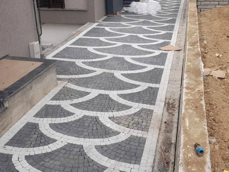 Tekirdağ Süleymanpaşa Begonit Taş yer döşeme ve peyzaj uygulaması - Varlık İnşaat